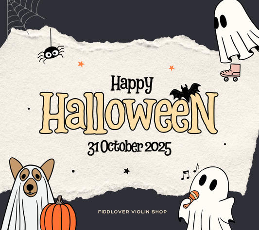 🎃 Happy Halloween 2025 from Fiddlover Violin Shop! 🕸️