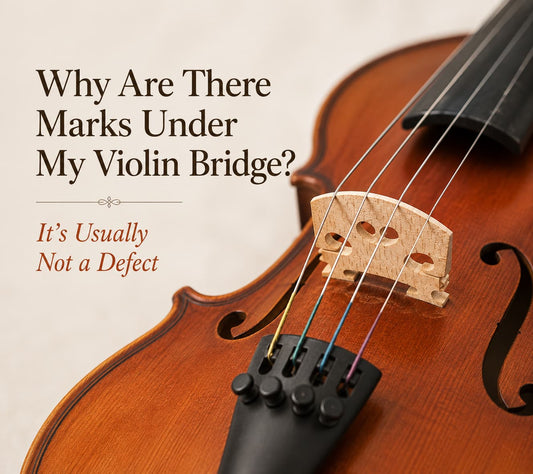 Why Are There Marks Under My Violin Bridge? It’s Usually Not a Defect