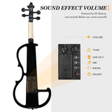 4/4 Entry-Level Black Electric Violin Set