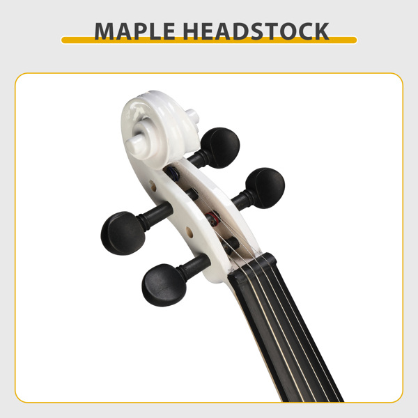 4/4 Entry-Level White Electric Violin Set
