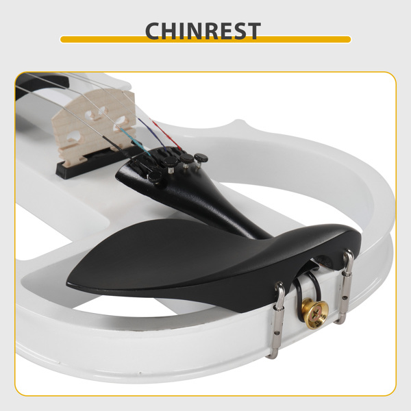 4/4 Entry-Level White Electric Violin Set
