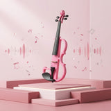 4/4 Entry-Level Pink Electric Violin Set-11