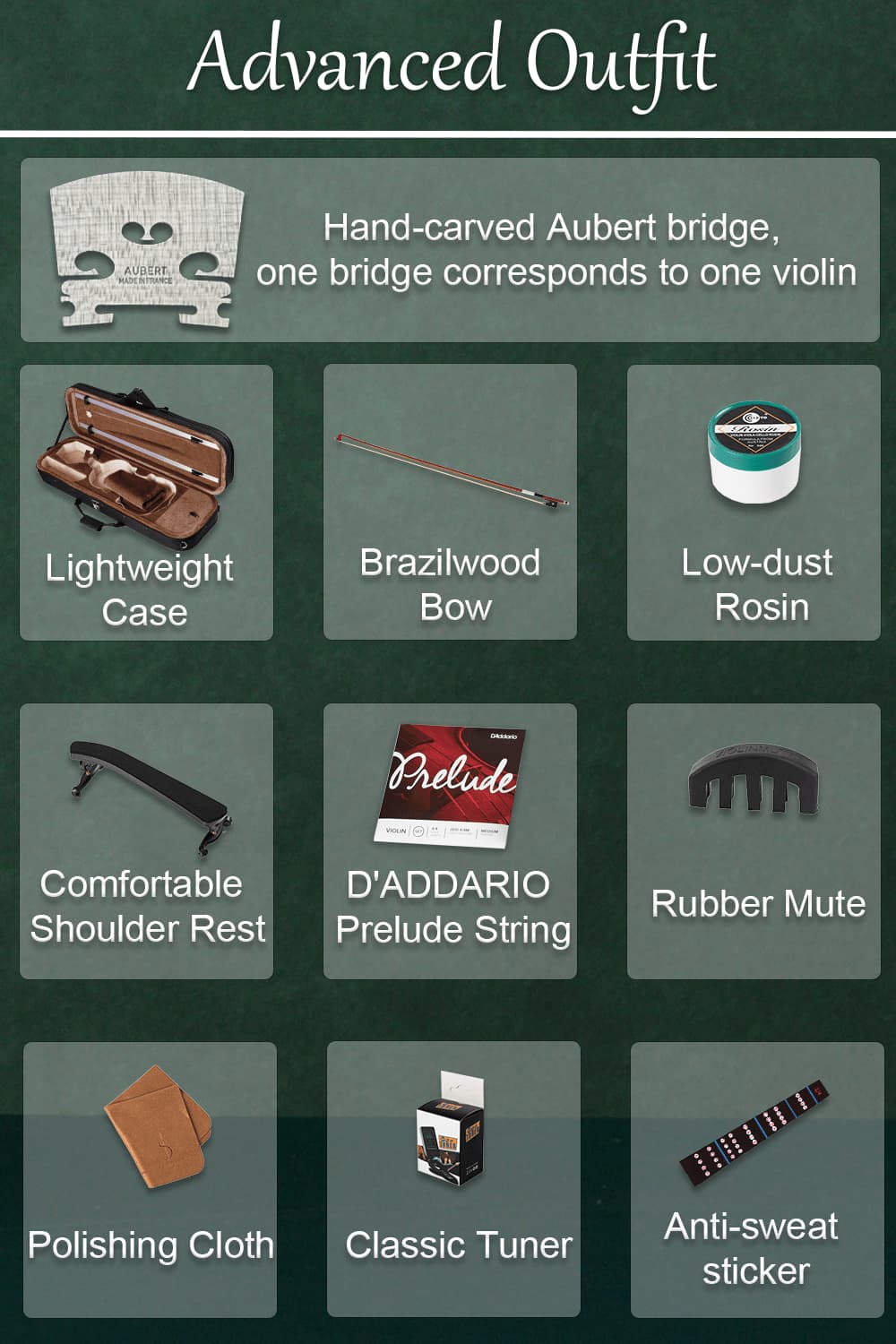 Best Q033 Beginner Violin Outfit | Complete Starter Kit, Ready to Play