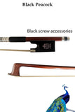 Brazilwood Violin Bow Peacock Carved Frog Elegant Quality B202