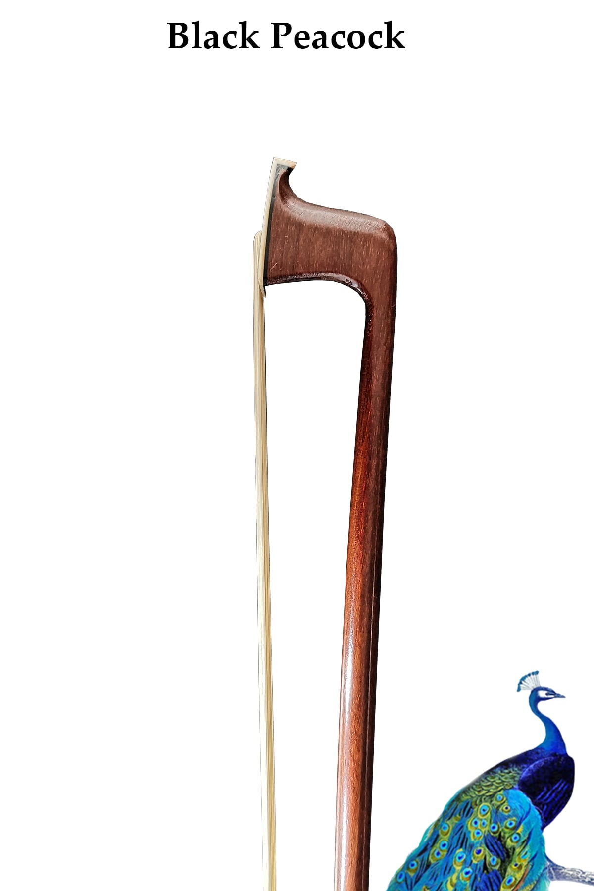 Brazilwood Violin Bow Peacock Carved Frog Elegant Quality B202
