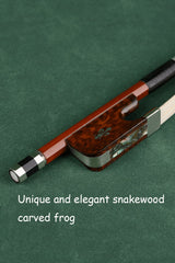 French Style Double Bass Bow B1174 - Snake Wood Frog 3