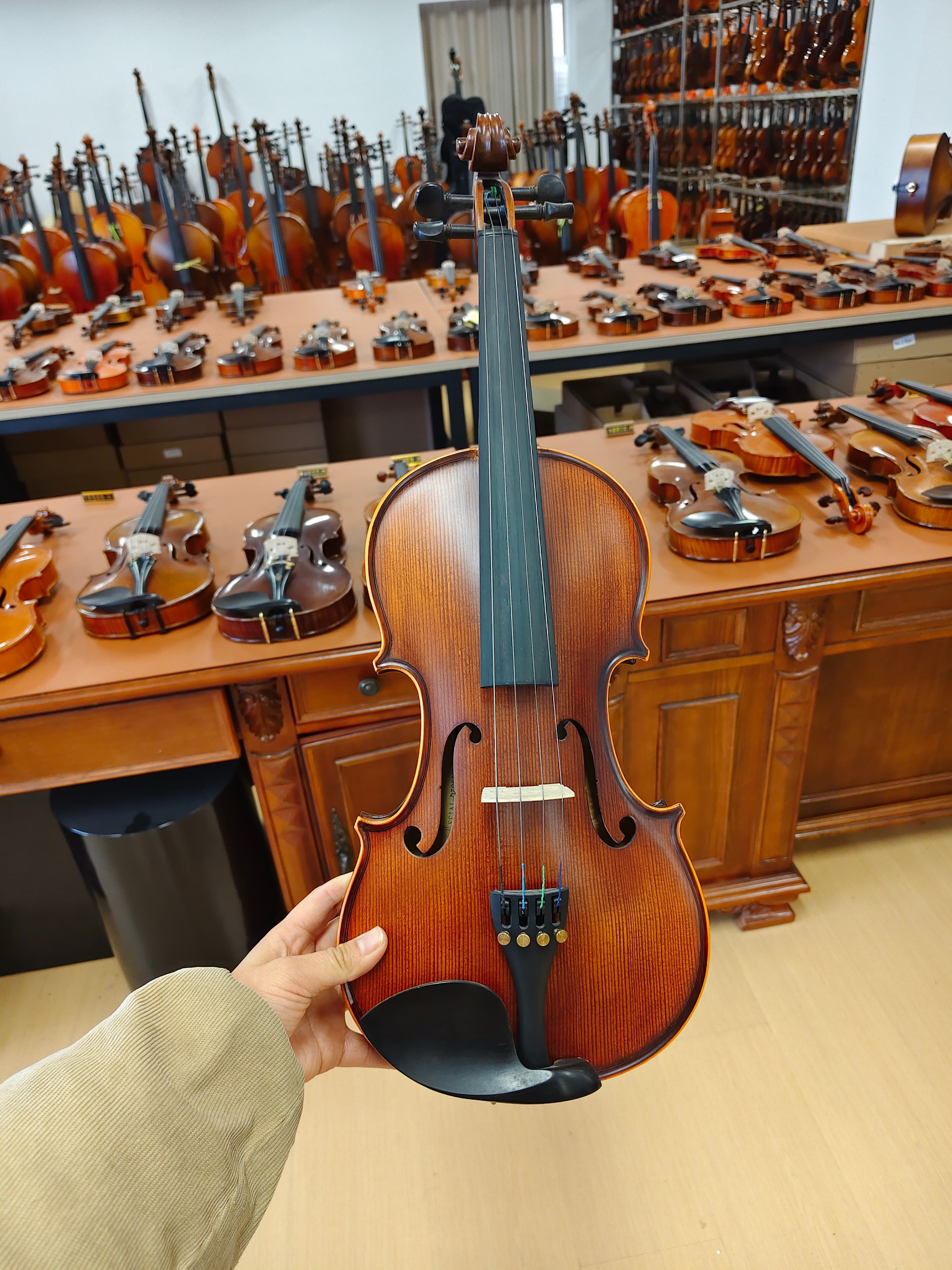 Beautiful Natural Maple Beginner Violin Outfit Q002-8