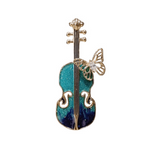 Delicate Violin Brooch V3