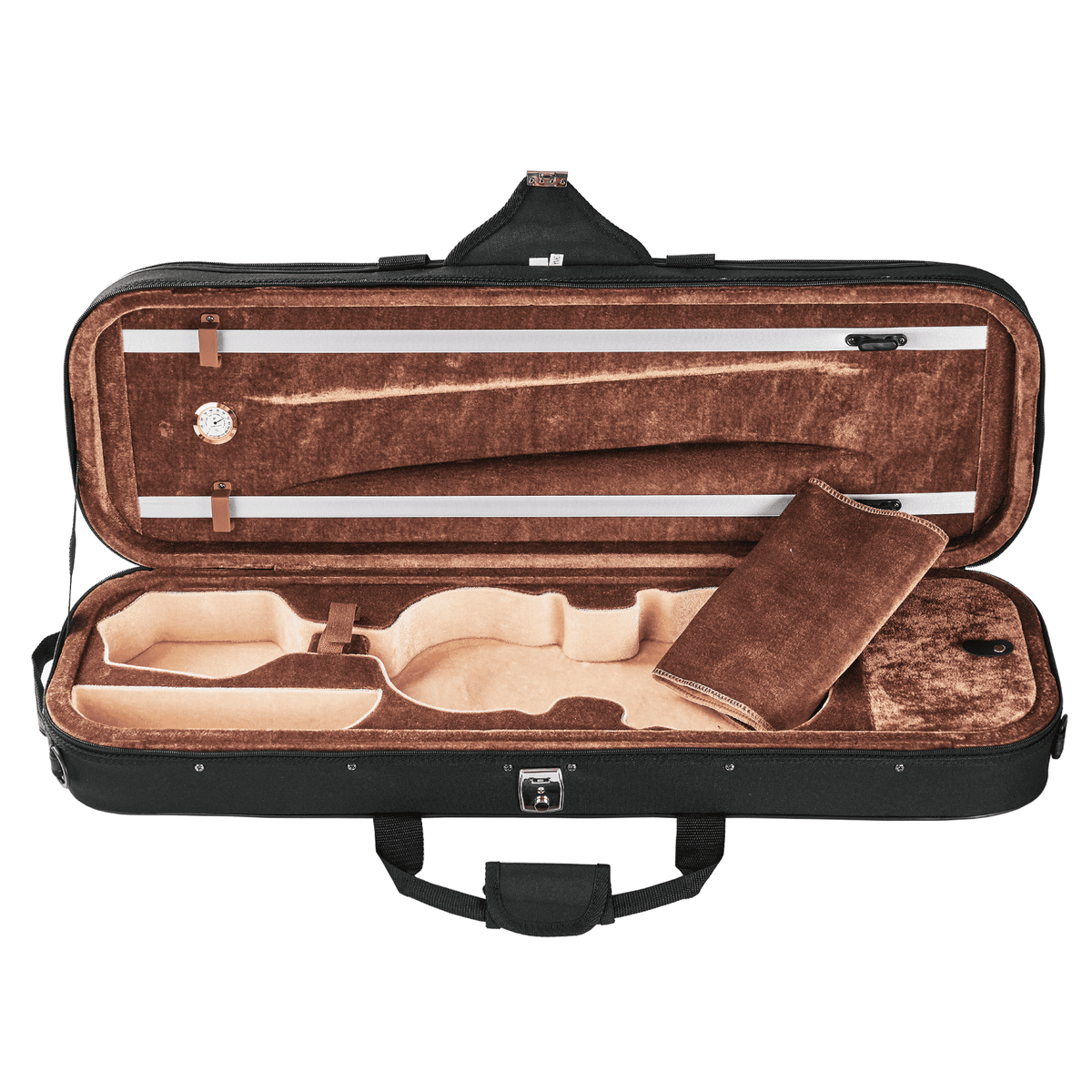 Light Oblong Violin Case CT10 Silver Button