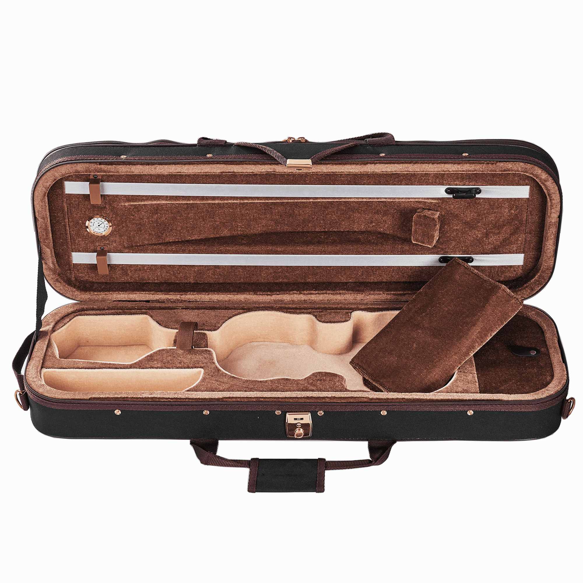 Light Oblong Violin Case CT11 Golden Button