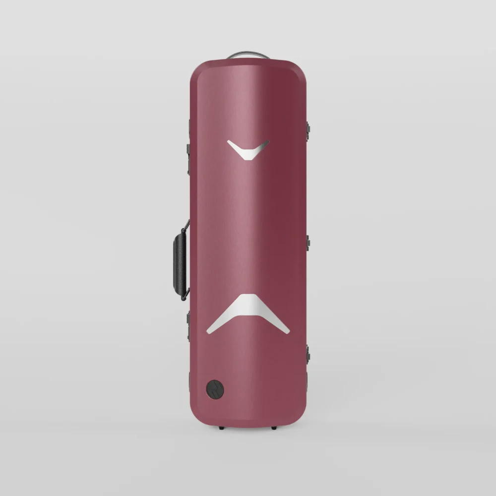 Negri Quantum Oblong Violin Case - Imperial Red&Black