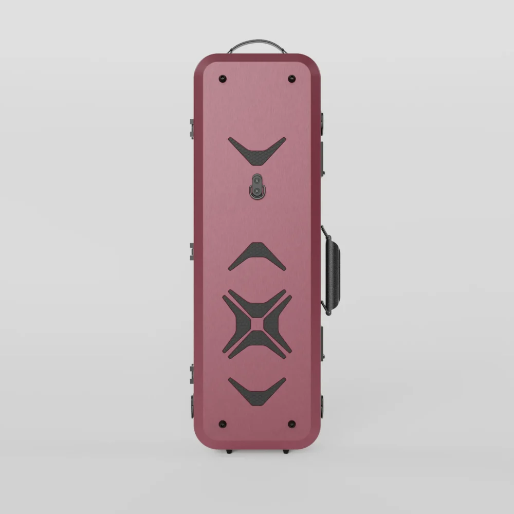 Negri Quantum Oblong Violin Case - Imperial Red&Black