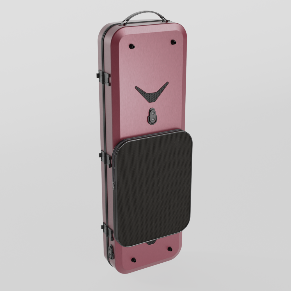 Negri Quantum Oblong Violin Case - Imperial Red&Black