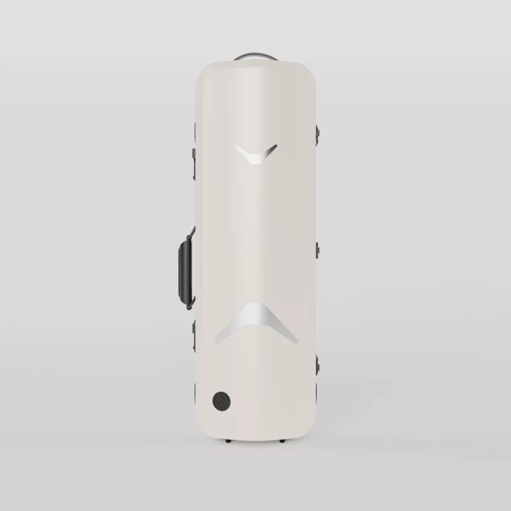 Negri Quantum Oblong Violin Case - Radiant Ivory&Black