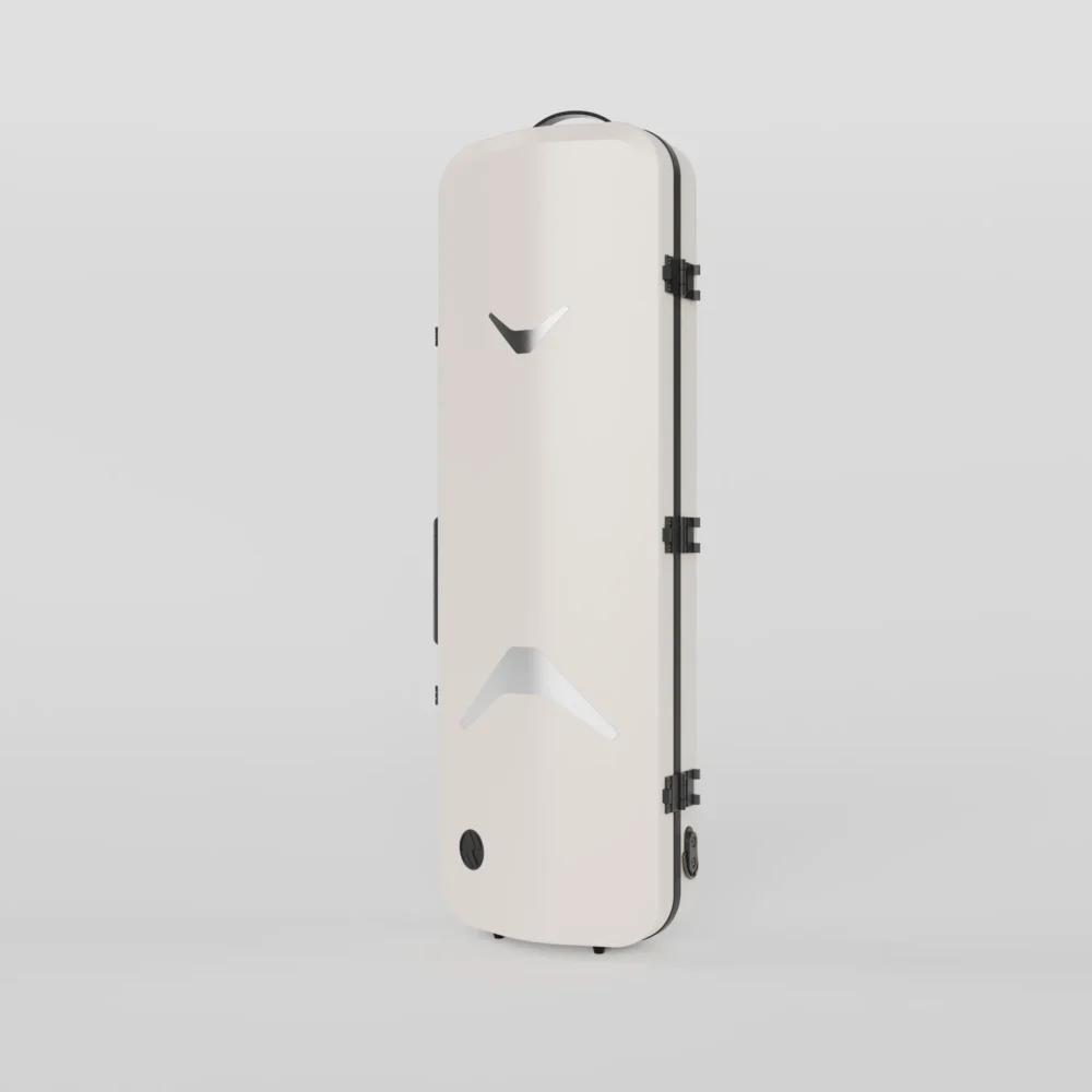 Negri Quantum Oblong Violin Case - Radiant Ivory&Black