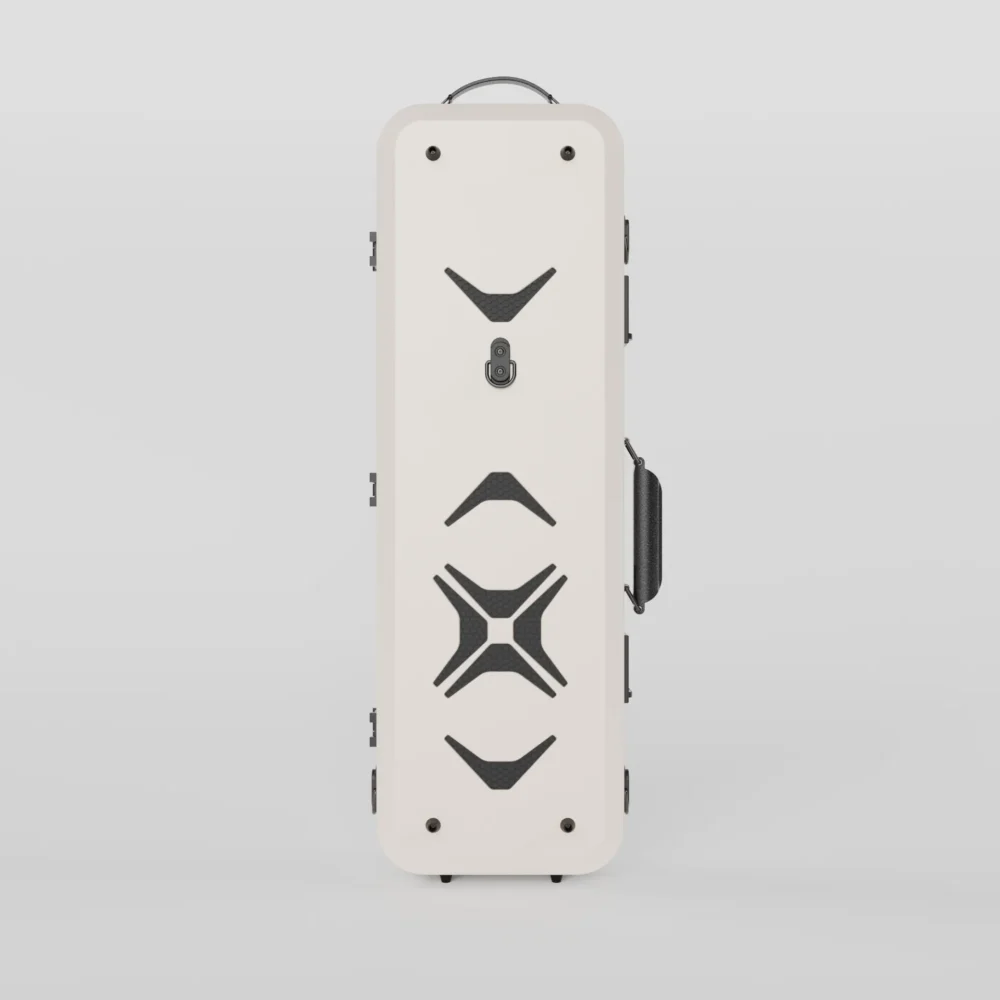 Negri Quantum Oblong Violin Case - Radiant Ivory&Black