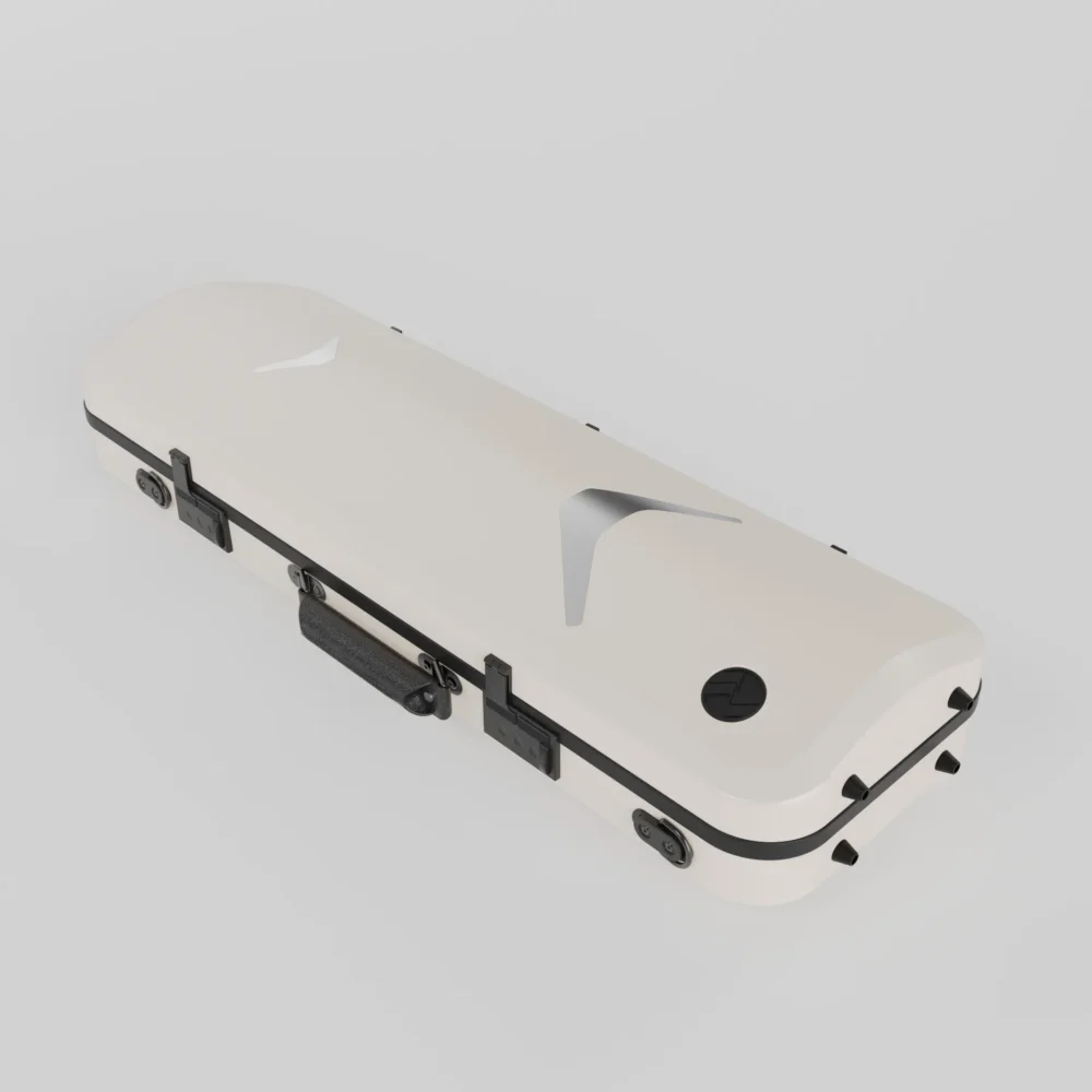 Negri Quantum Oblong Violin Case - Radiant Ivory&Black