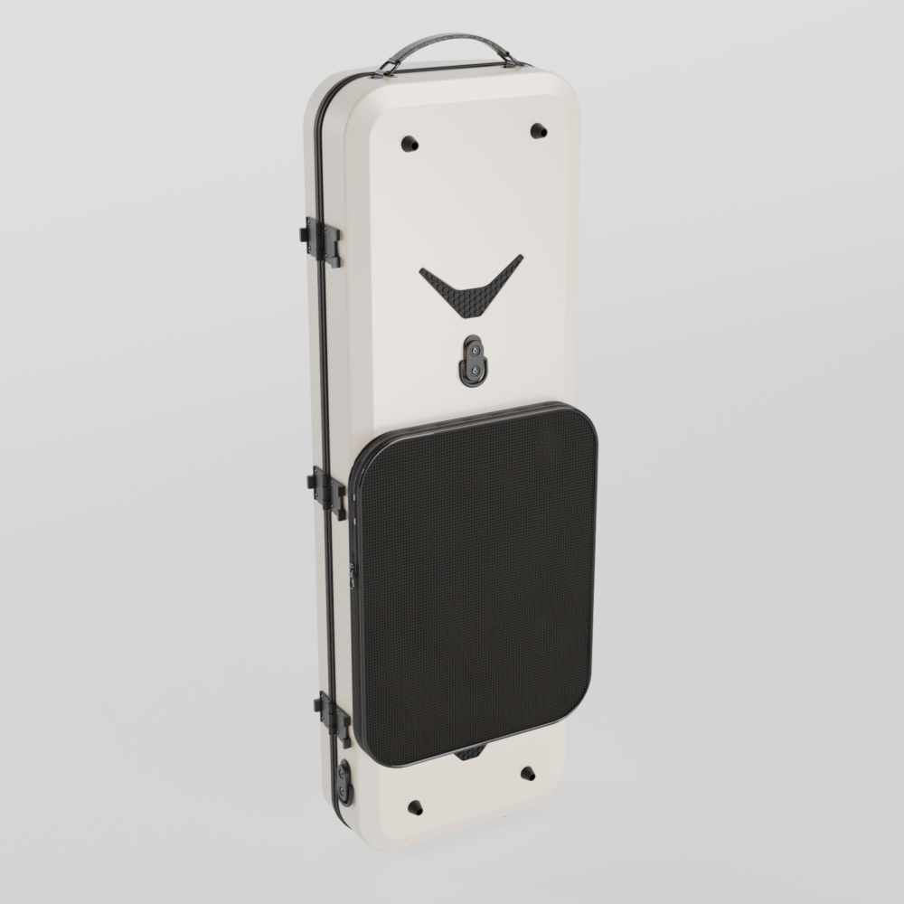 Negri Quantum Oblong Violin Case - Radiant Ivory&Black
