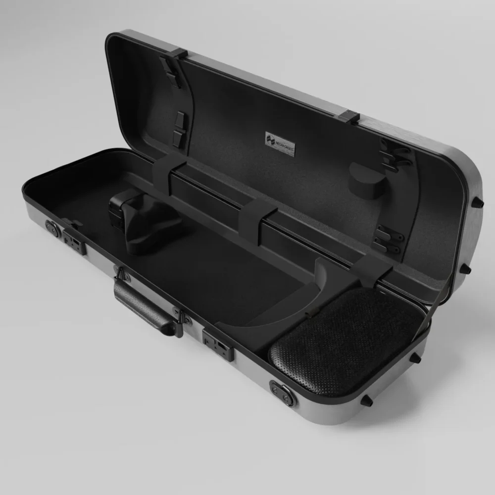 Negri Quantum Oblong Violin Case - Stone Grey/Black