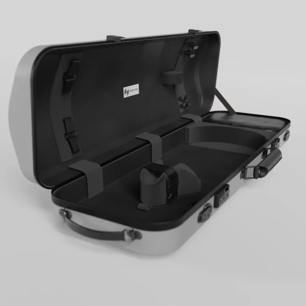 Negri Quantum Oblong Violin Case - Stone Grey/Black