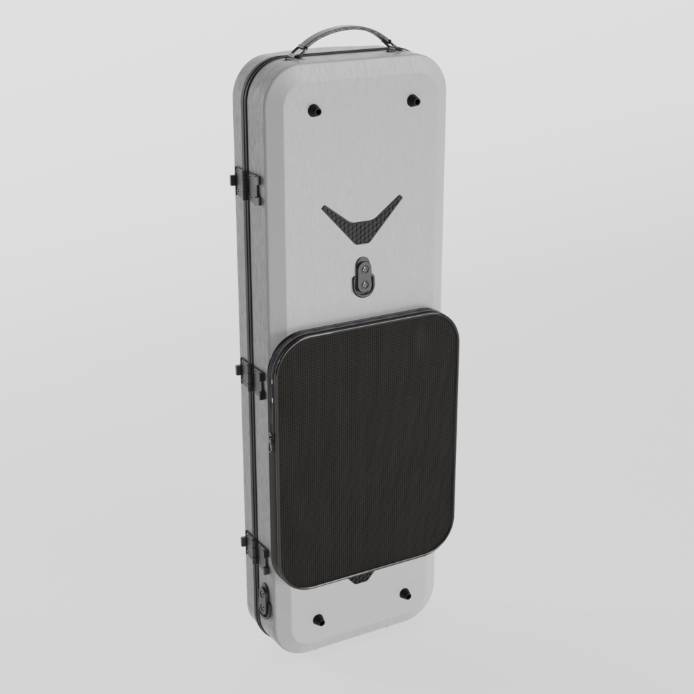 Negri Quantum Oblong Violin Case - Stone Grey/Black