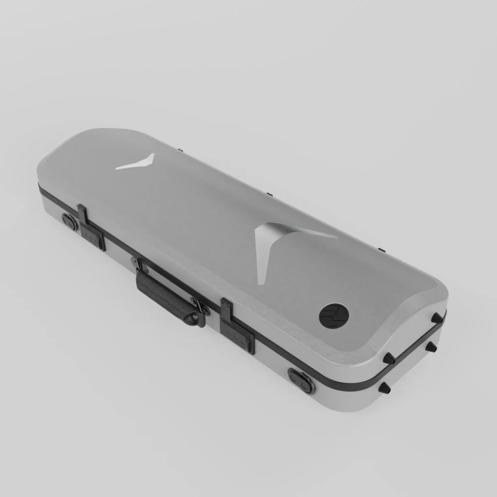 Negri Quantum Oblong Violin Case - Stone Grey/Black