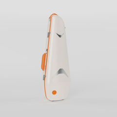 Negri Quantum Triangular Violin Case - Radiant Ivory/Orange
