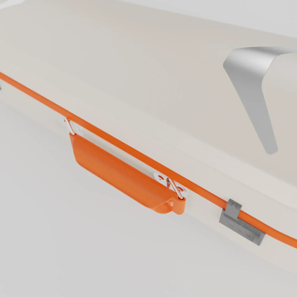 Negri Quantum Triangular Violin Case - Radiant Ivory/Orange