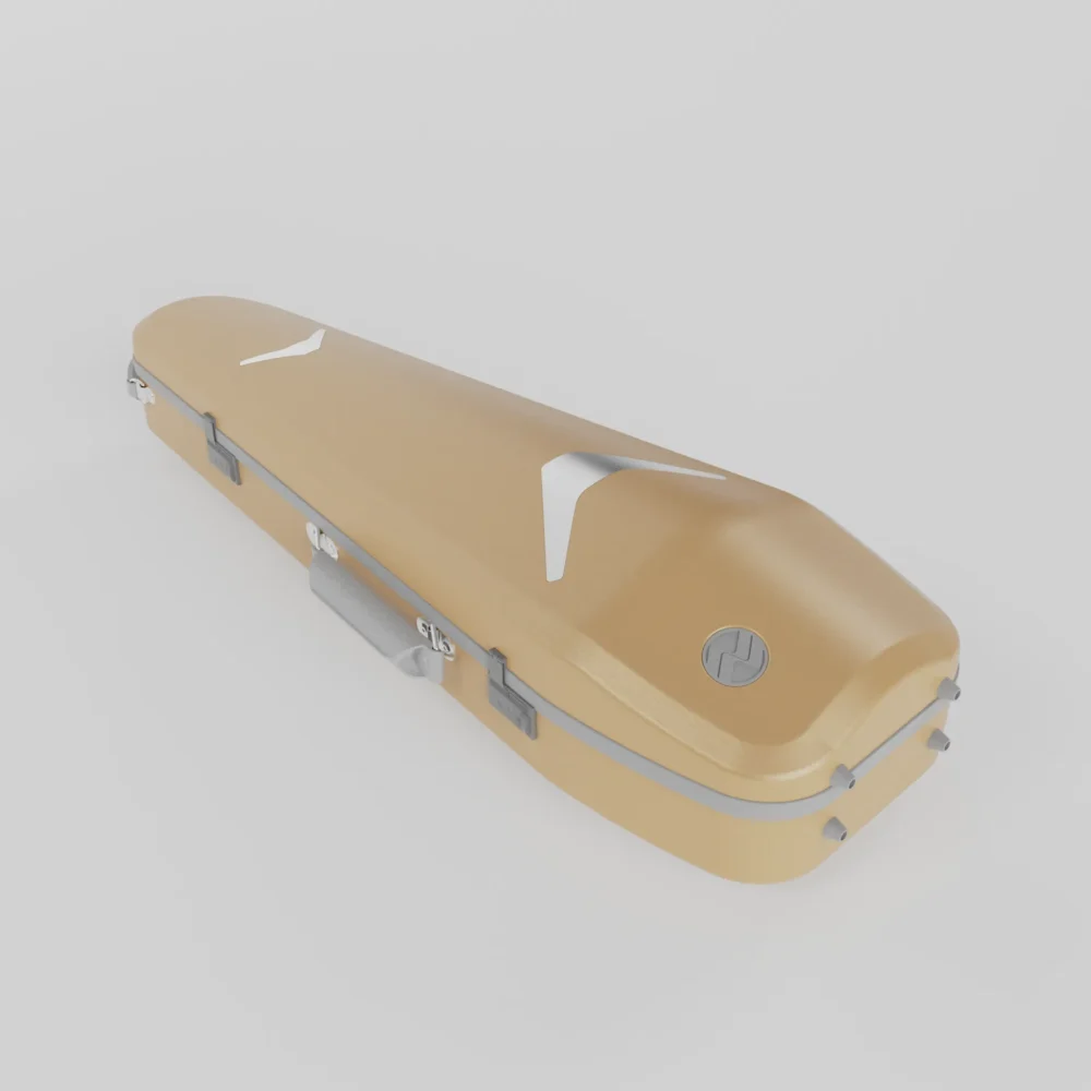 Negri Quantum Triangular Violin Case Golden Sand&Grey