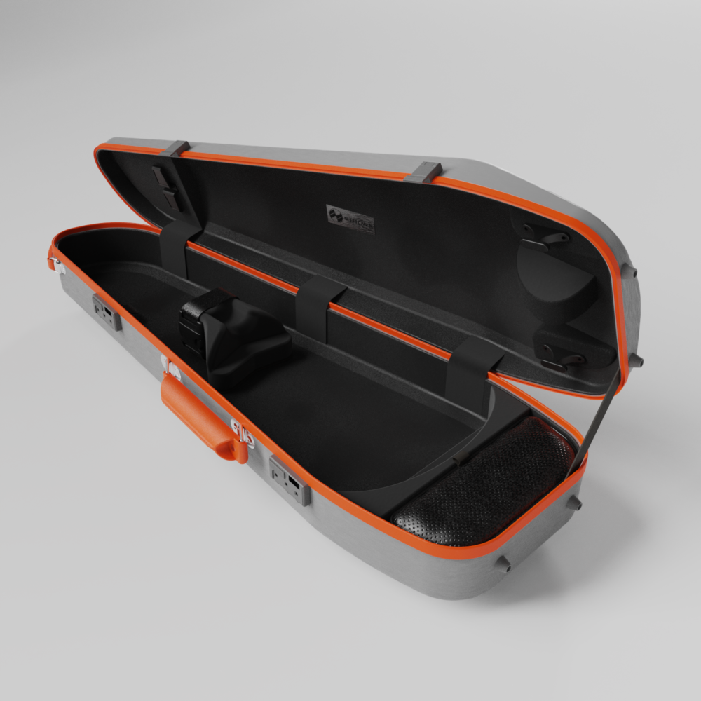 Negri Quantum Triangular Violin Case – Stone Grey