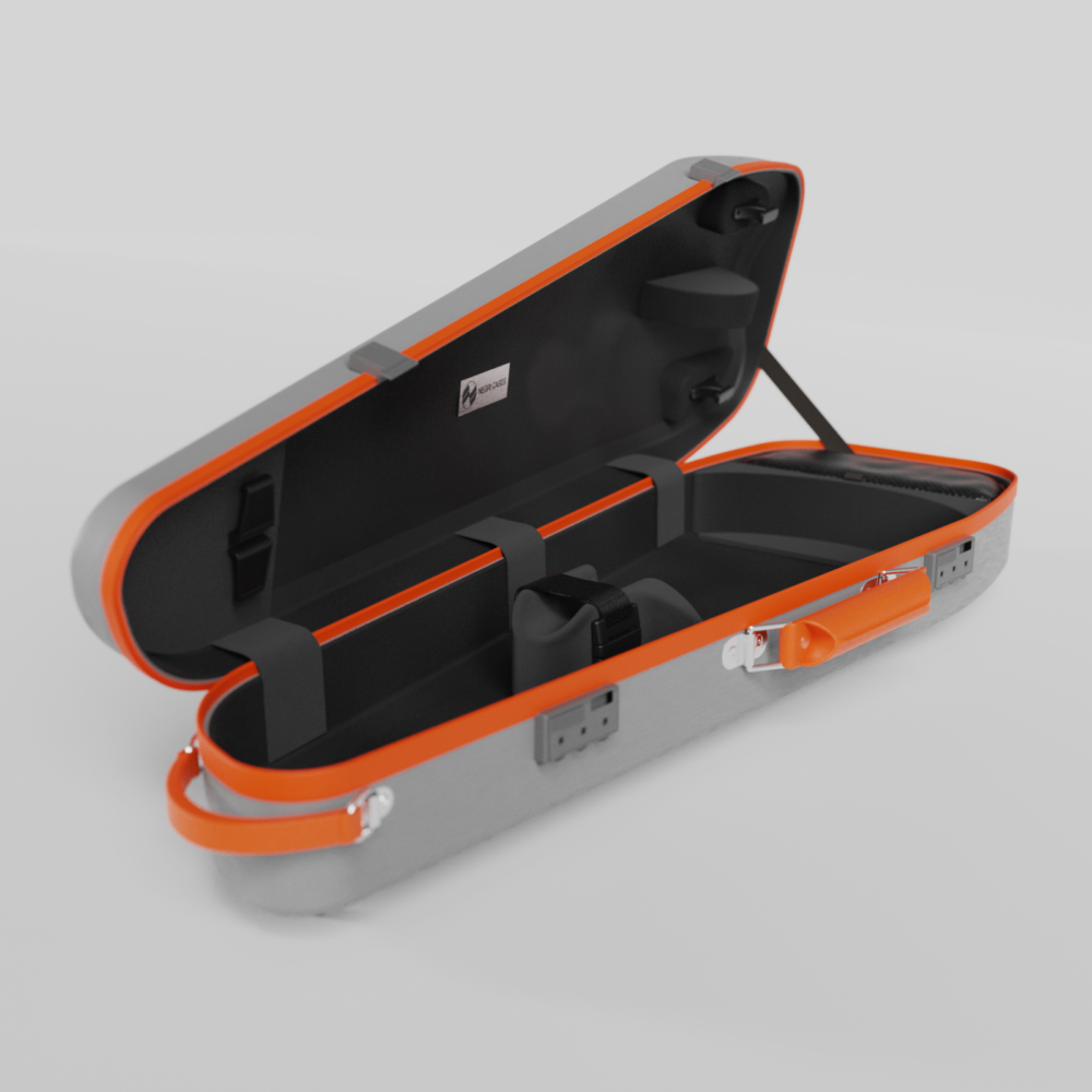 Negri Quantum Triangular Violin Case – Stone Grey