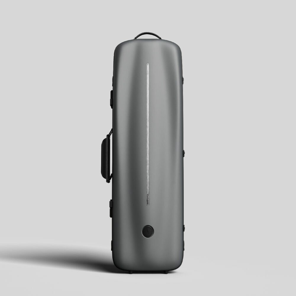 Negri Vulcano Carbon Fiber Oblong Violin Case - Mercedes Matte Gray