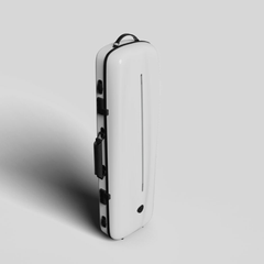 Negri Vulcano Carbon Fiber Oblong Violin Case - Pearl Silver Bentley