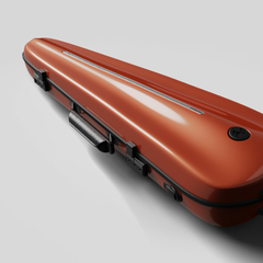 Negri Vulcano Carbon Fiber Triangular Violin Case – Lamborghini Orange