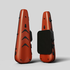 Negri Vulcano Carbon Fiber Triangular Violin Case – Lamborghini Orange
