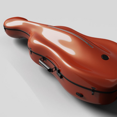Negri Vulcano High-Density Carbon Fiber Cello Case - Lamborghini Orange