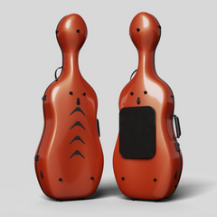 Negri Vulcano High-Density Carbon Fiber Cello Case - Lamborghini Orange