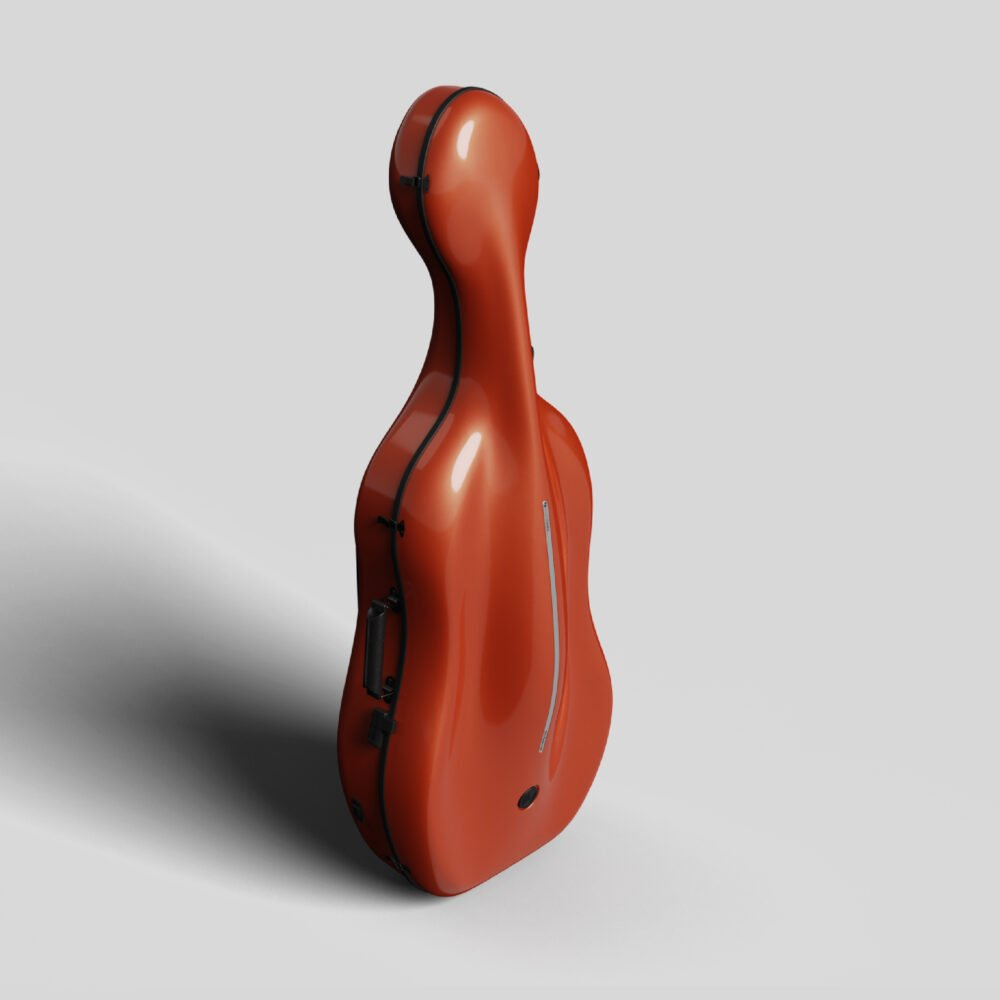 Negri Vulcano High-Density Carbon Fiber Cello Case - Lamborghini Orange