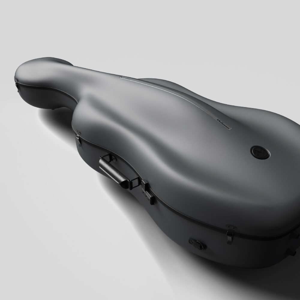 Negri Vulcano High-Density Carbon Fiber Cello Case - Mercedes Matte Gray