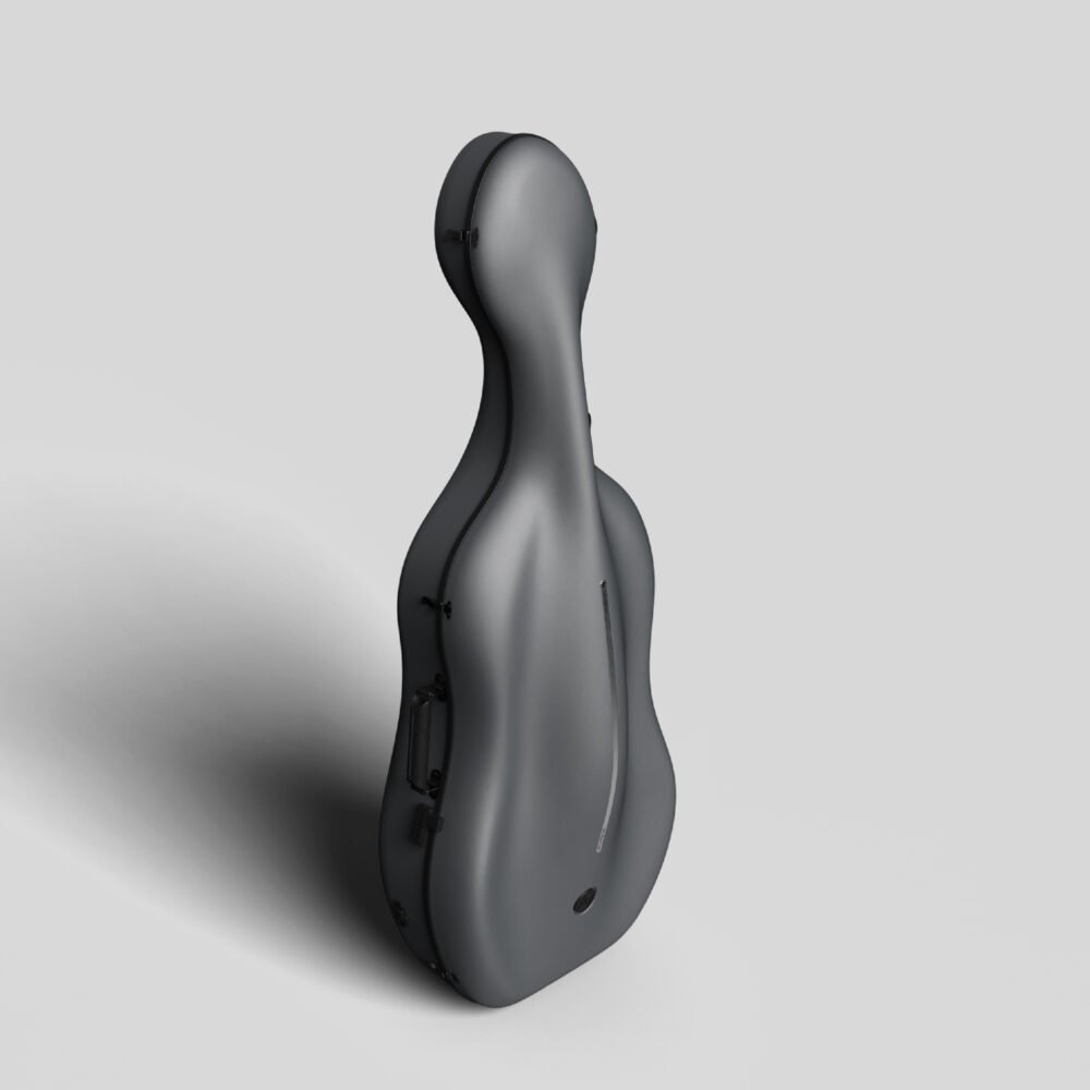 Negri Vulcano High-Density Carbon Fiber Cello Case - Mercedes Matte Gray