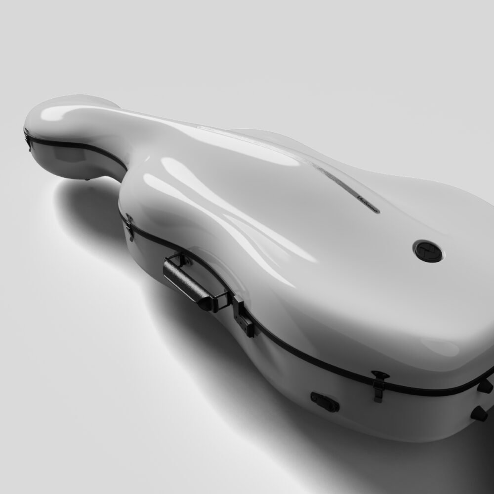 Negri Vulcano High-Density Carbon Fiber Cello Case - Pearl Silver Bentley