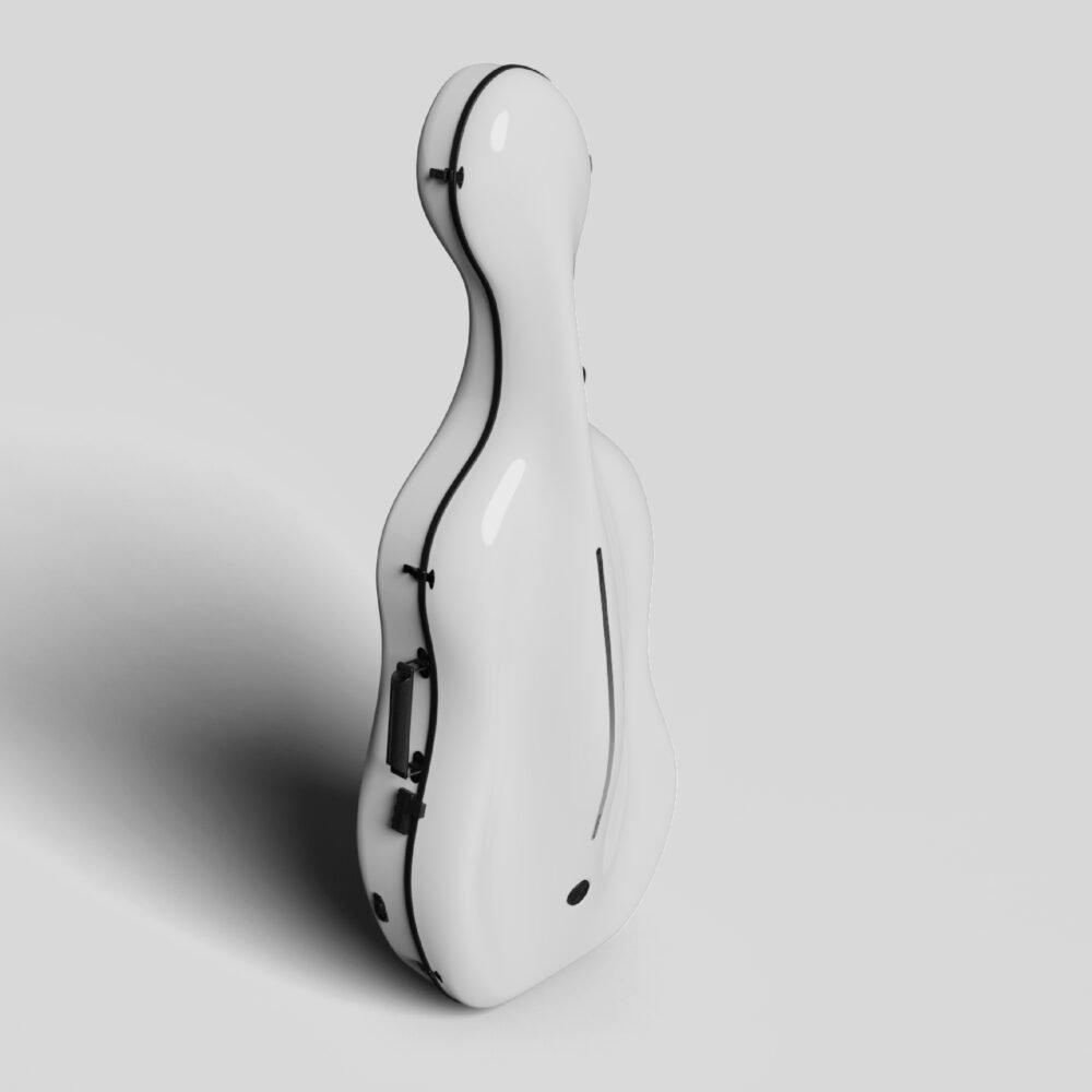 Negri Vulcano High-Density Carbon Fiber Cello Case - Pearl Silver Bentley
