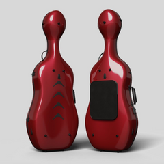 Negri Vulcano High-Density Carbon Fiber Cello Case (Fire Red Mcclaren)