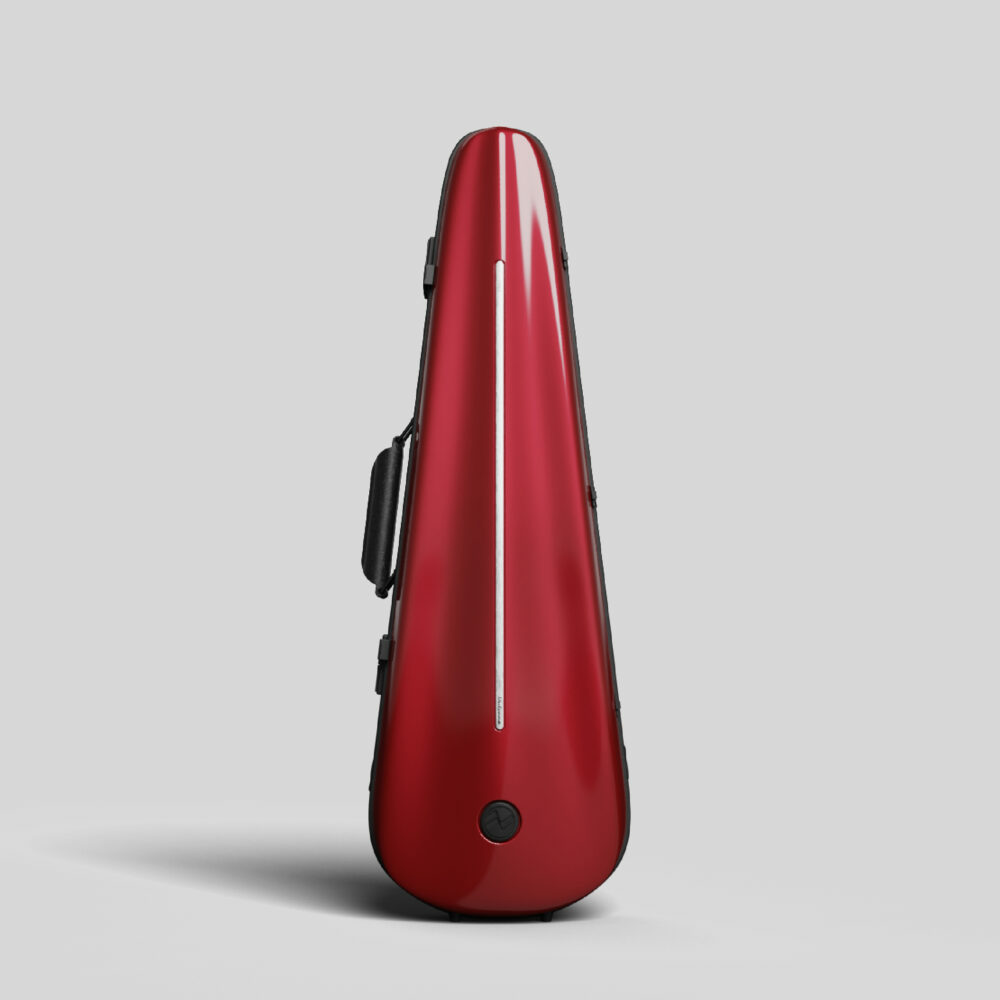 Negri Vulcano Triangular Violin Case – Fire Red McLaren