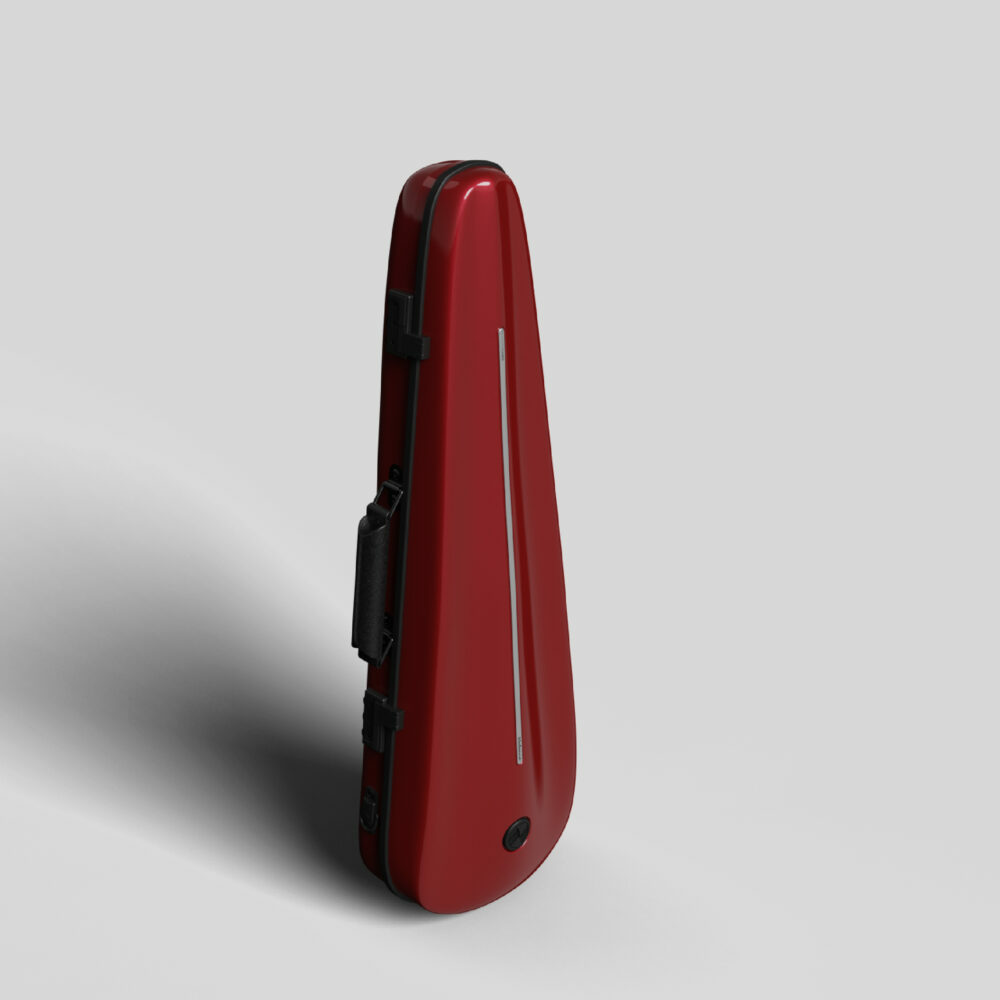 Negri Vulcano Triangular Violin Case – Fire Red McLaren