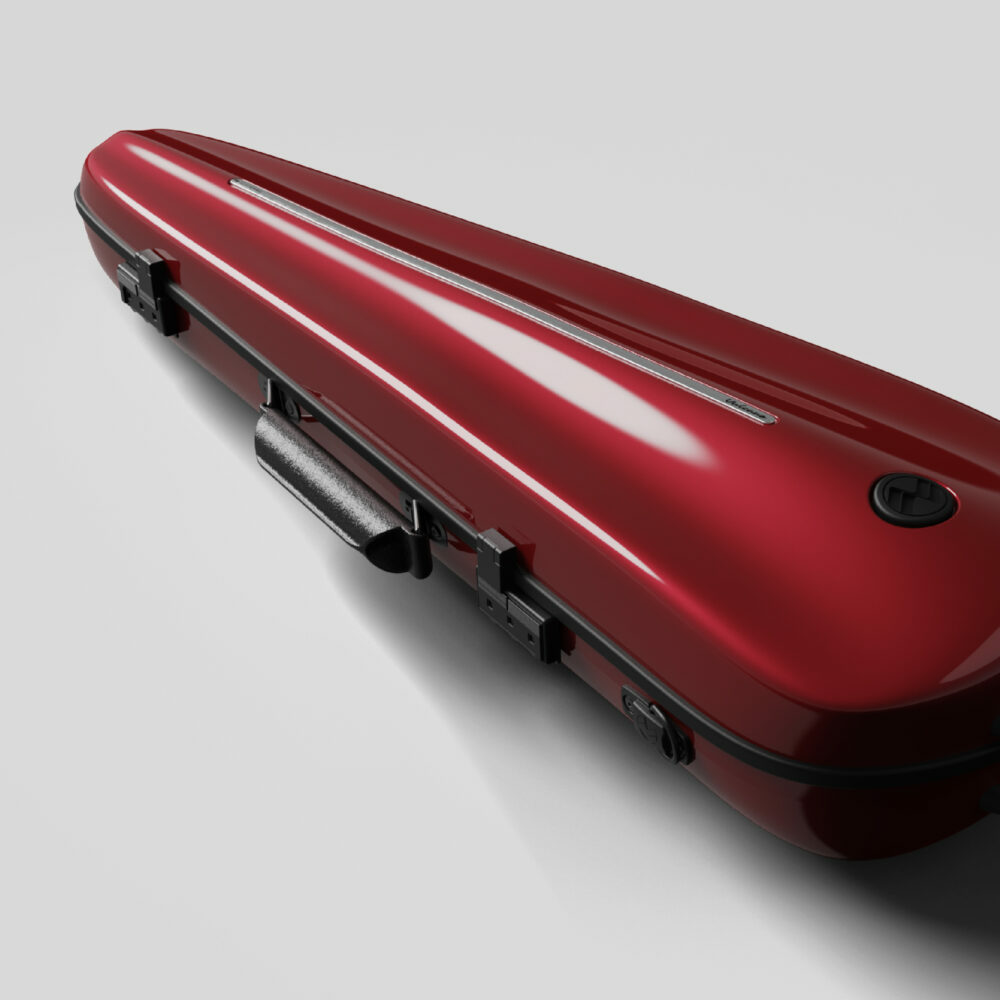 Negri Vulcano Triangular Violin Case – Fire Red McLaren