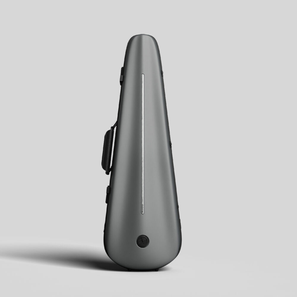 Negri Vulcano Triangular Violin Case – Matte Gray Mercedes
