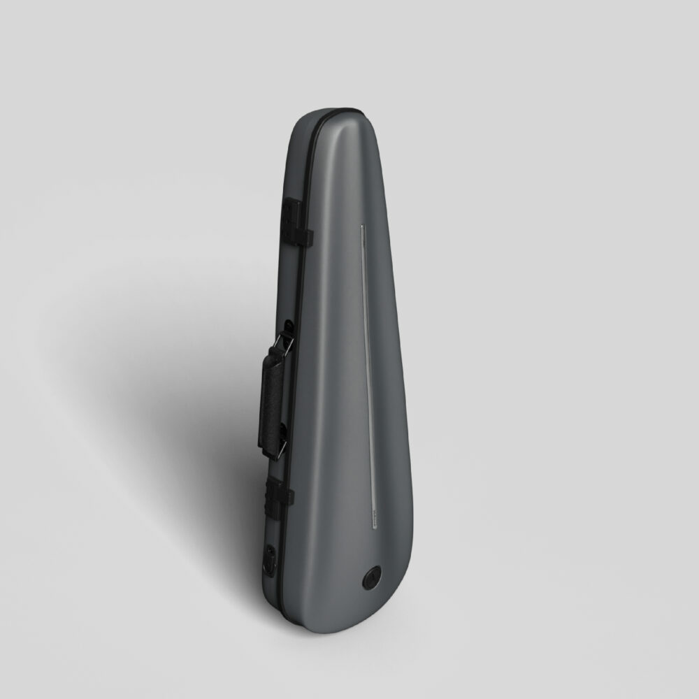 Negri Vulcano Triangular Violin Case – Matte Gray Mercedes