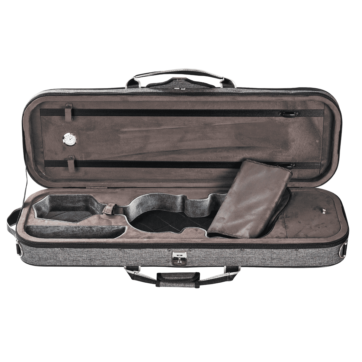 Premium Gray Velvet Violin Case CT15