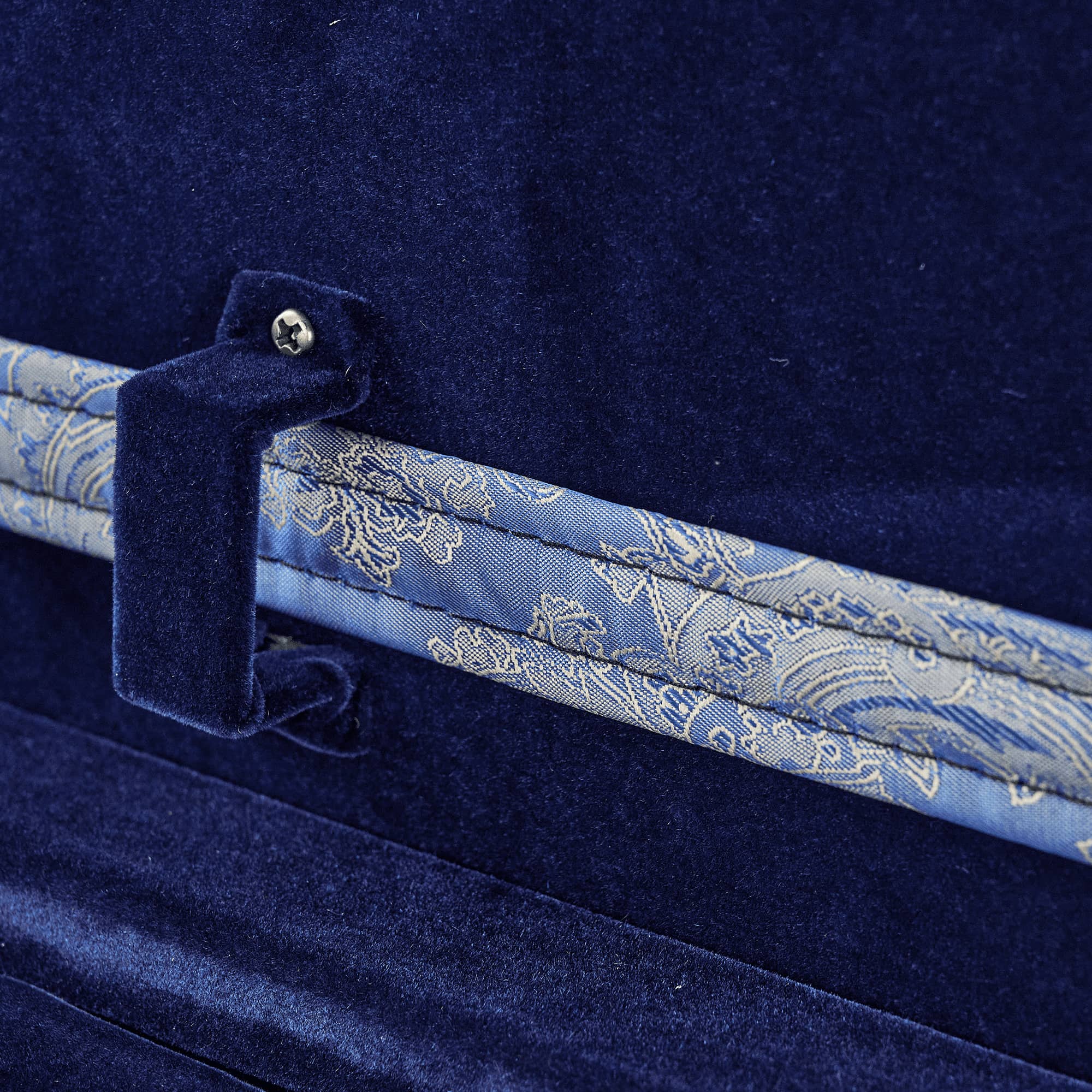 Premium Embroidered Square Blue Violin Case CT14 (Unique)